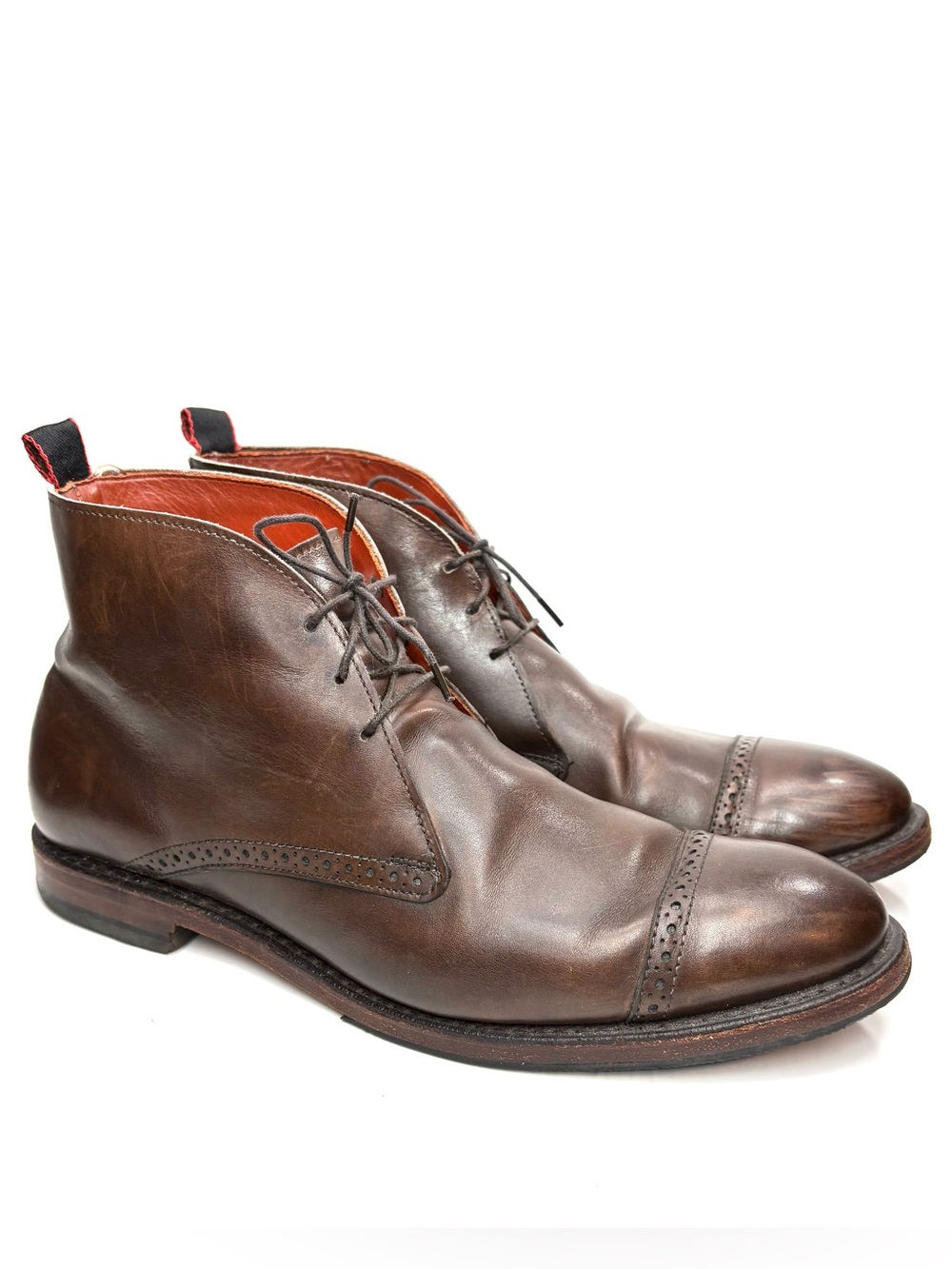 Allen Edmunds Brown Leather Chukka Boots | 8.5